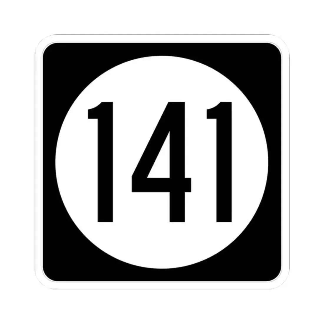 Iowa 141 (Iowa) (Road Sign) STICKER Vinyl Kiss-Cut Decal 2 Inch White - The Sticker Space