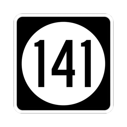 Iowa 141 (Iowa) (Road Sign) STICKER Vinyl Kiss-Cut Decal 3 Inch White - The Sticker Space