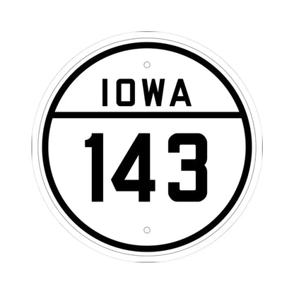 Iowa 143 1926 (Iowa) (Road Sign) STICKER Vinyl Kiss-Cut Decal 3 Inch White - The Sticker Space