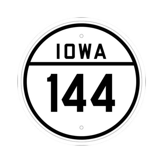 Iowa 144 1926 (Iowa) (Road Sign) STICKER Vinyl Kiss-Cut Decal 2 Inch White - The Sticker Space