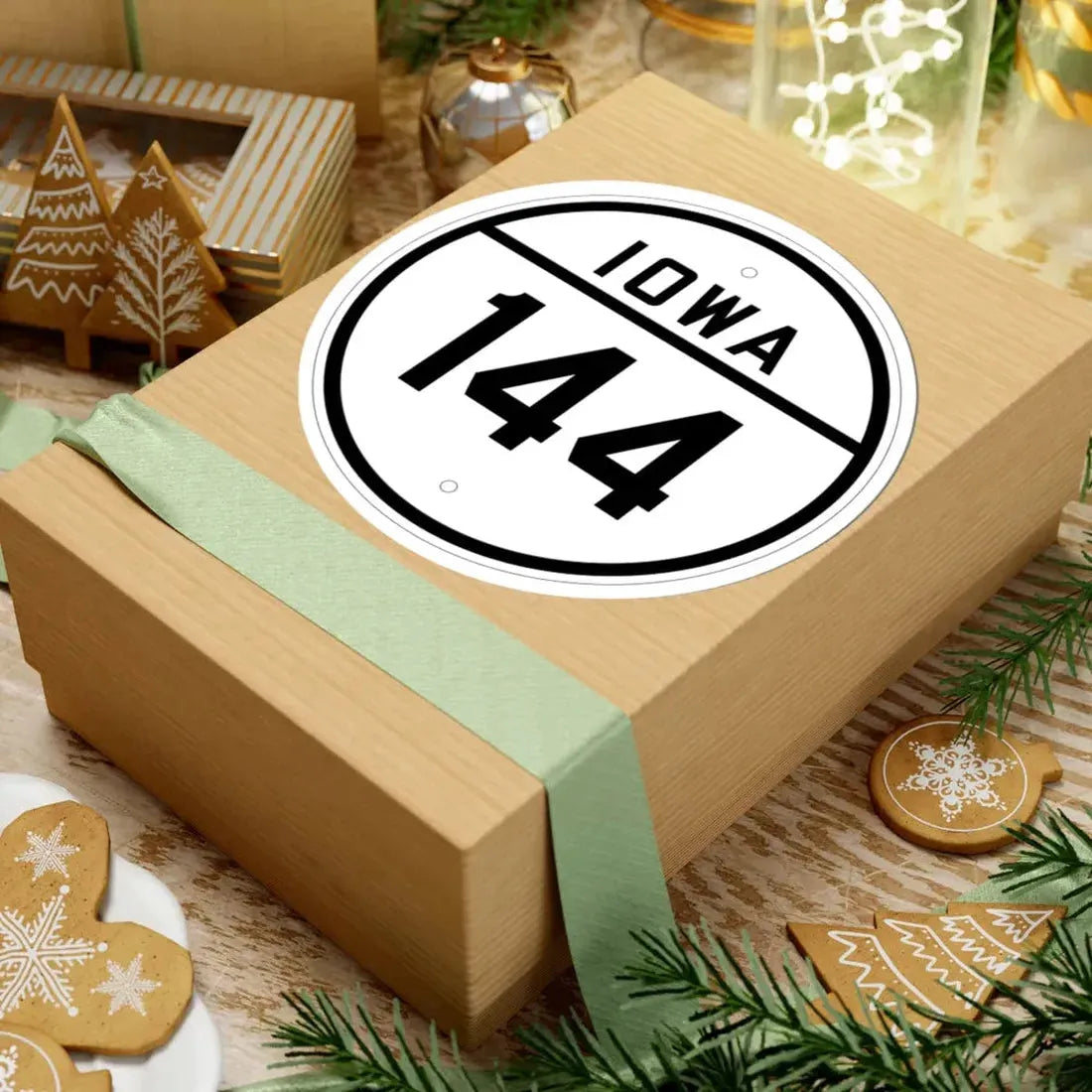 Iowa 144 1926 (Iowa) (Road Sign) STICKER Vinyl Kiss-Cut Decal - The Sticker Space