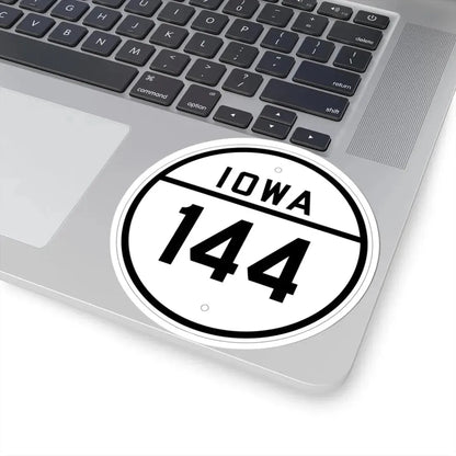 Iowa 144 1926 (Iowa) (Road Sign) STICKER Vinyl Kiss-Cut Decal - The Sticker Space