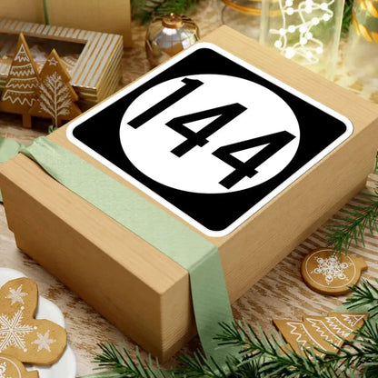 Iowa 144 (Iowa) (Road Sign) STICKER Vinyl Kiss-Cut Decal - The Sticker Space