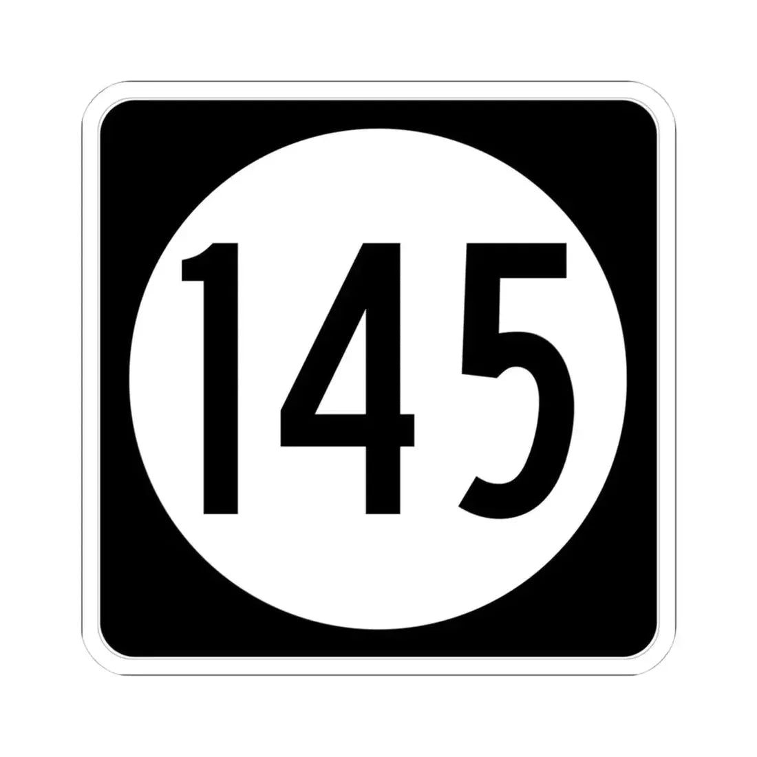 Iowa 145 (Iowa) (Road Sign) STICKER Vinyl Kiss-Cut Decal 4 Inch White - The Sticker Space