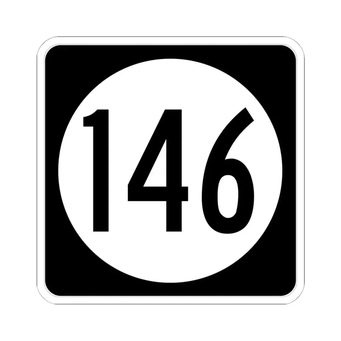 Iowa 146 (Iowa) (Road Sign) STICKER Vinyl Kiss-Cut Decal 6 Inch White - The Sticker Space