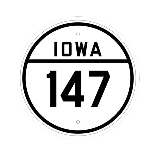 Iowa 147 1926 (Iowa) (Road Sign) STICKER Vinyl Kiss-Cut Decal 2 Inch White - The Sticker Space
