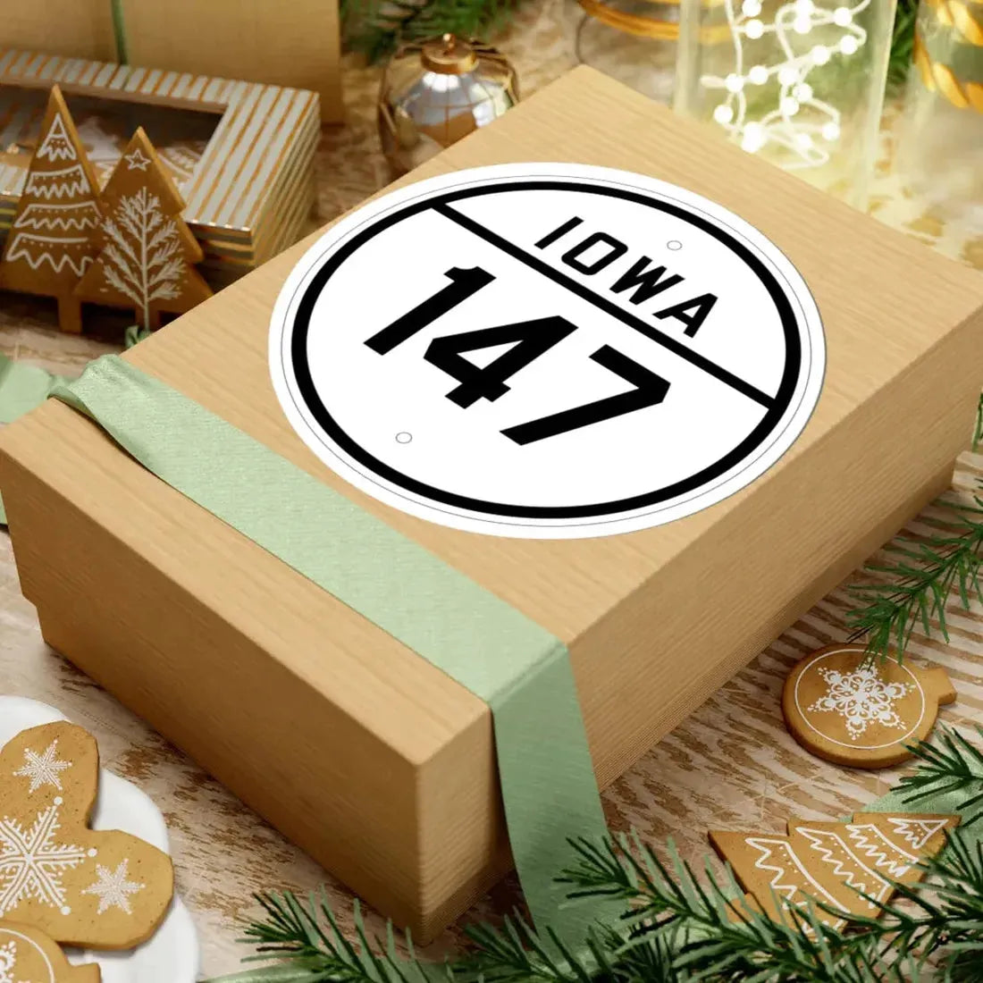 Iowa 147 1926 (Iowa) (Road Sign) STICKER Vinyl Kiss-Cut Decal - The Sticker Space