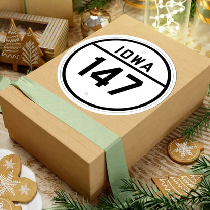 Iowa 147 1926 (Iowa) (Road Sign) STICKER Vinyl Kiss-Cut Decal - The Sticker Space