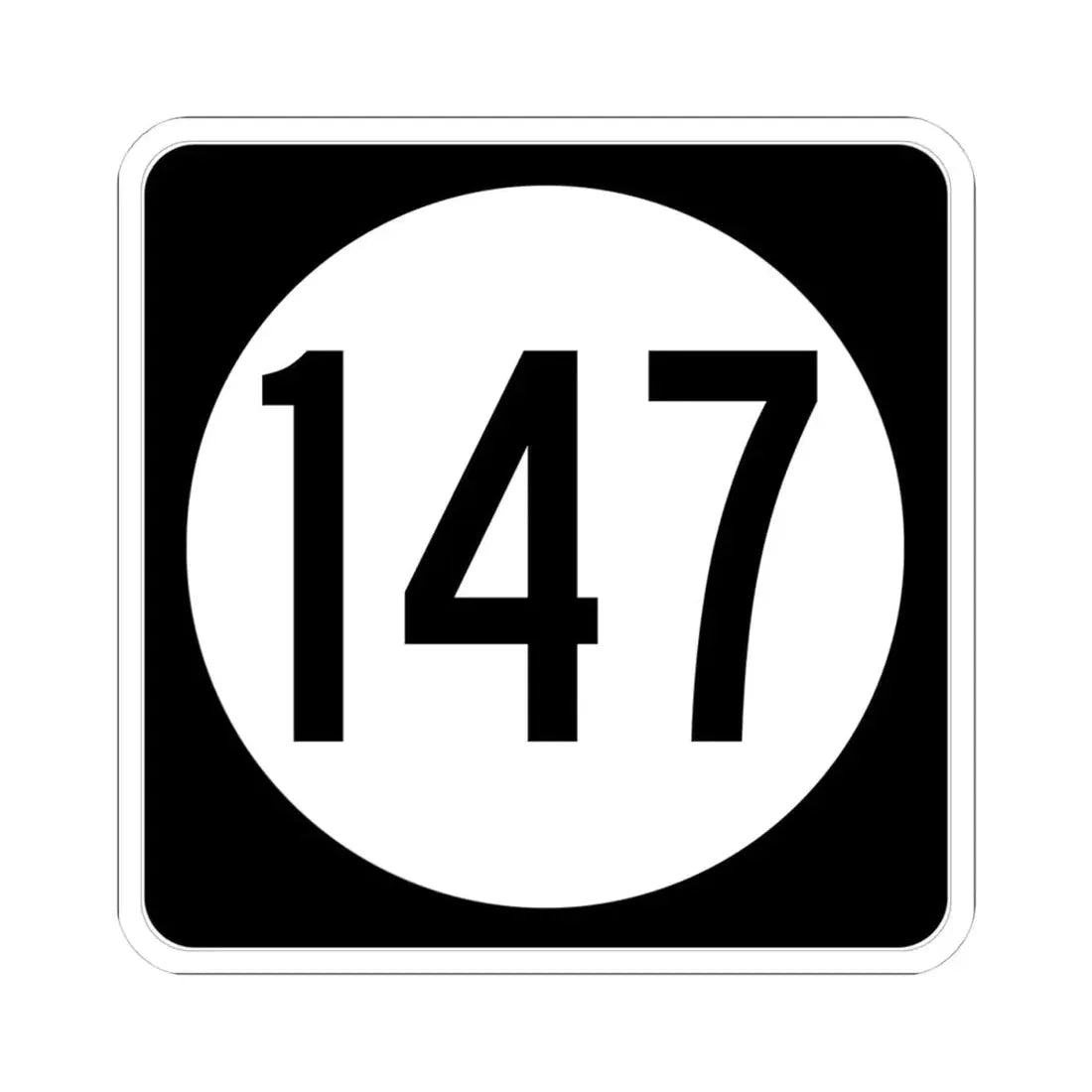 Iowa 147 (Iowa) (Road Sign) STICKER Vinyl Kiss-Cut Decal 4 Inch White - The Sticker Space