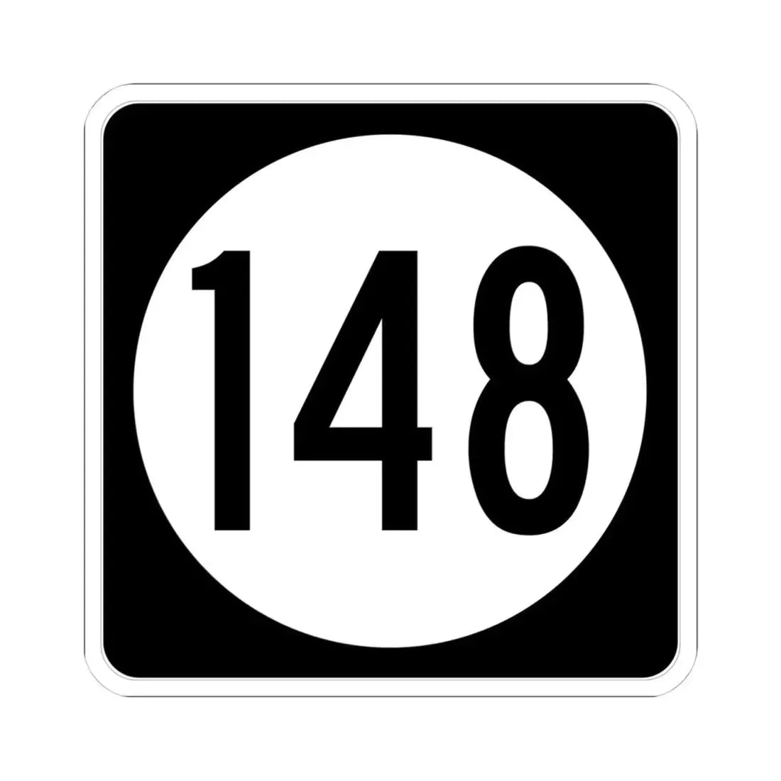 Iowa 148 (Iowa) (Road Sign) STICKER Vinyl Kiss-Cut Decal 4 Inch White - The Sticker Space