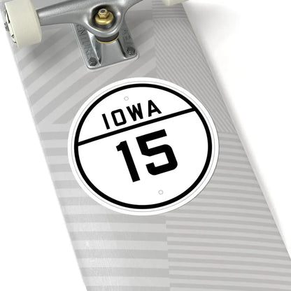 Iowa 15 1926 (Iowa) (Road Sign) STICKER Vinyl Kiss-Cut Decal - The Sticker Space
