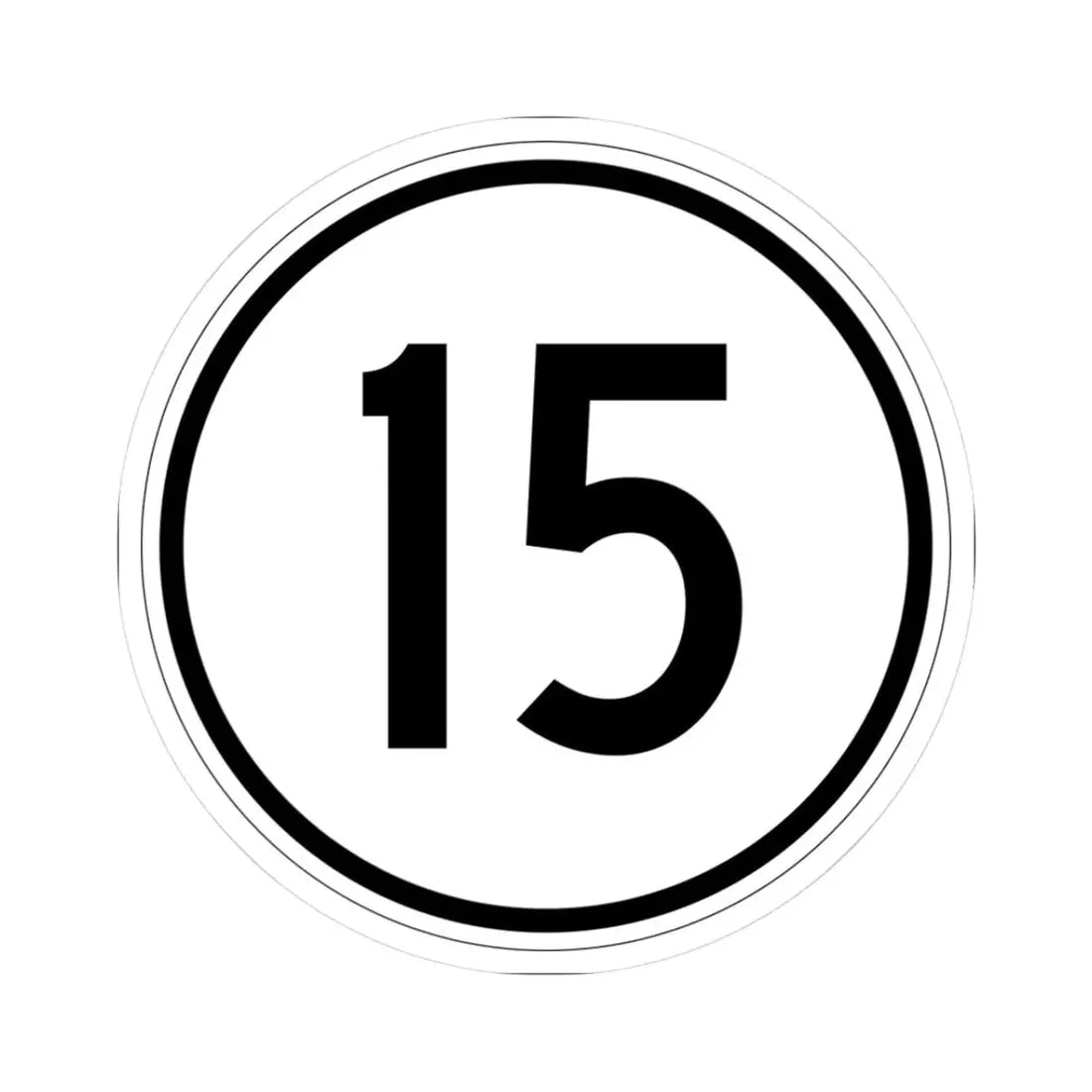 Iowa 15 1950 (Iowa) (Road Sign) STICKER Vinyl Kiss-Cut Decal 3 Inch White - The Sticker Space