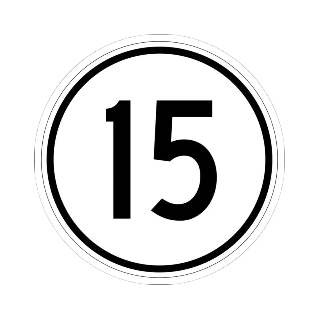 Iowa 15 1950 (Iowa) (Road Sign) STICKER Vinyl Kiss-Cut Decal 4 Inch White - The Sticker Space