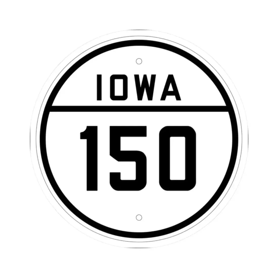 Iowa 150 1926 (Iowa) (Road Sign) STICKER Vinyl Kiss-Cut Decal 2 Inch White - The Sticker Space