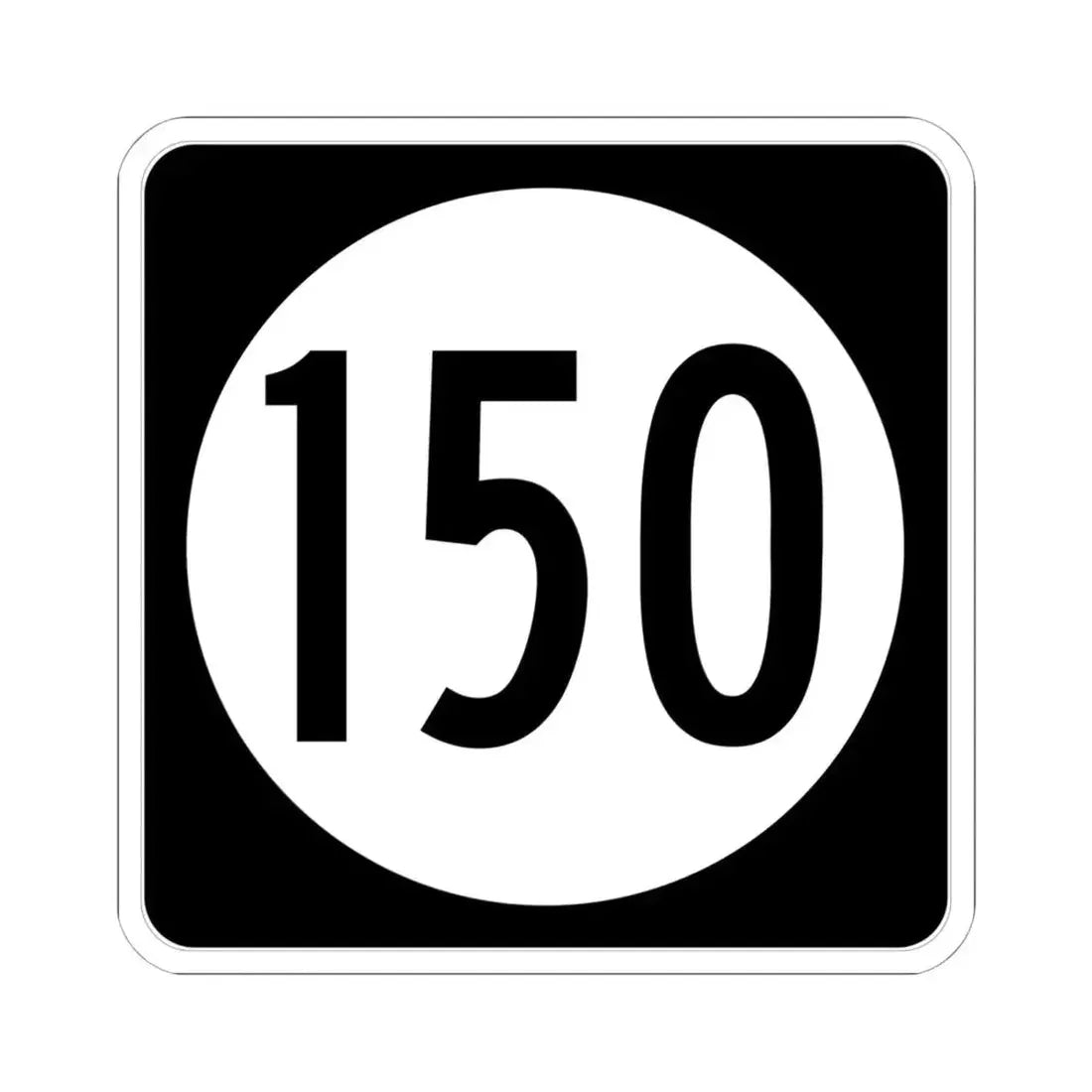 Iowa 150 (Iowa) (Road Sign) STICKER Vinyl Kiss-Cut Decal 6 Inch White - The Sticker Space