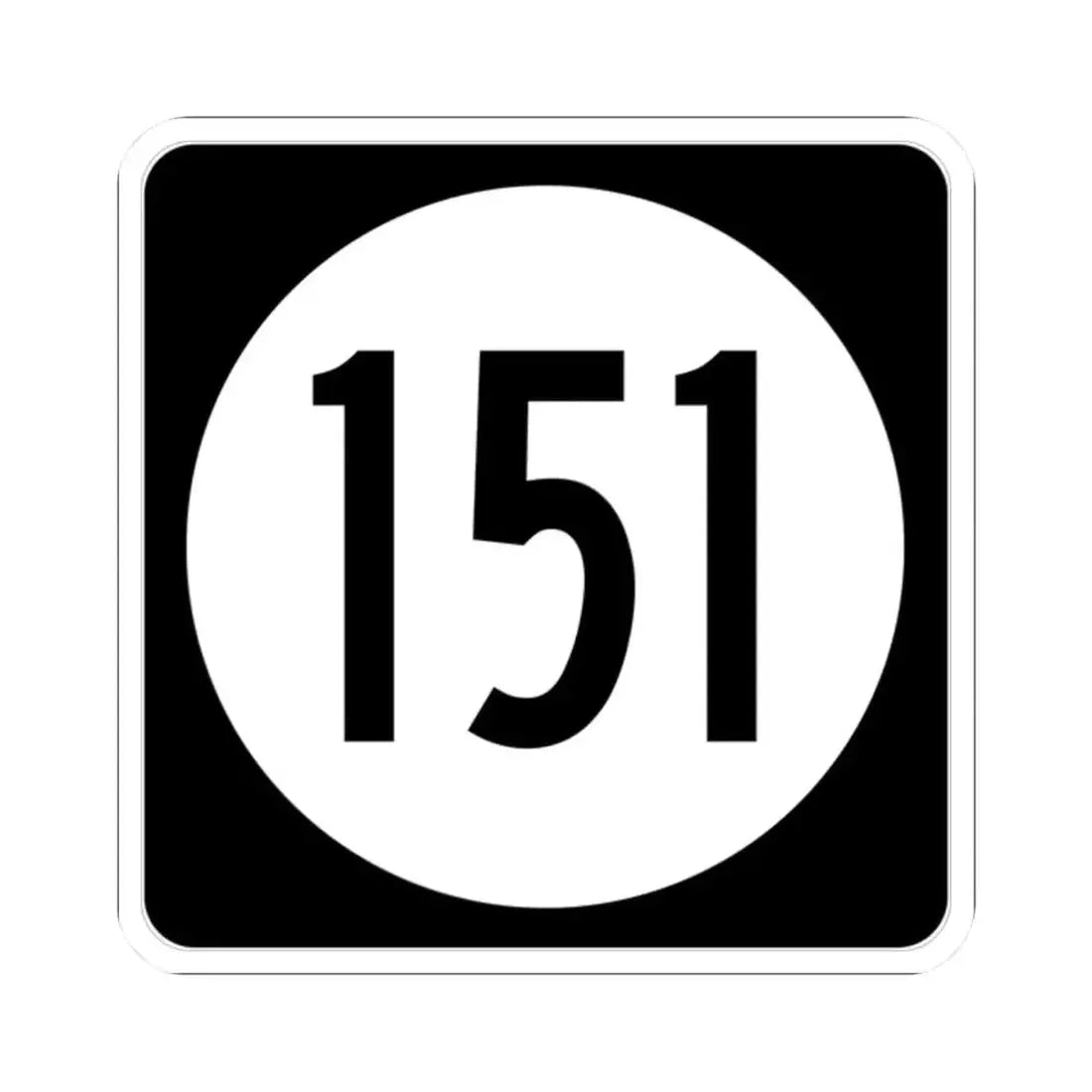 Iowa 151 (Iowa) (Road Sign) STICKER Vinyl Kiss-Cut Decal 2 Inch White - The Sticker Space