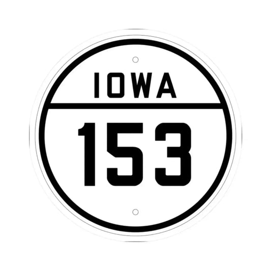 Iowa 153 1926 (Iowa) (Road Sign) STICKER Vinyl Kiss-Cut Decal 2 Inch White - The Sticker Space