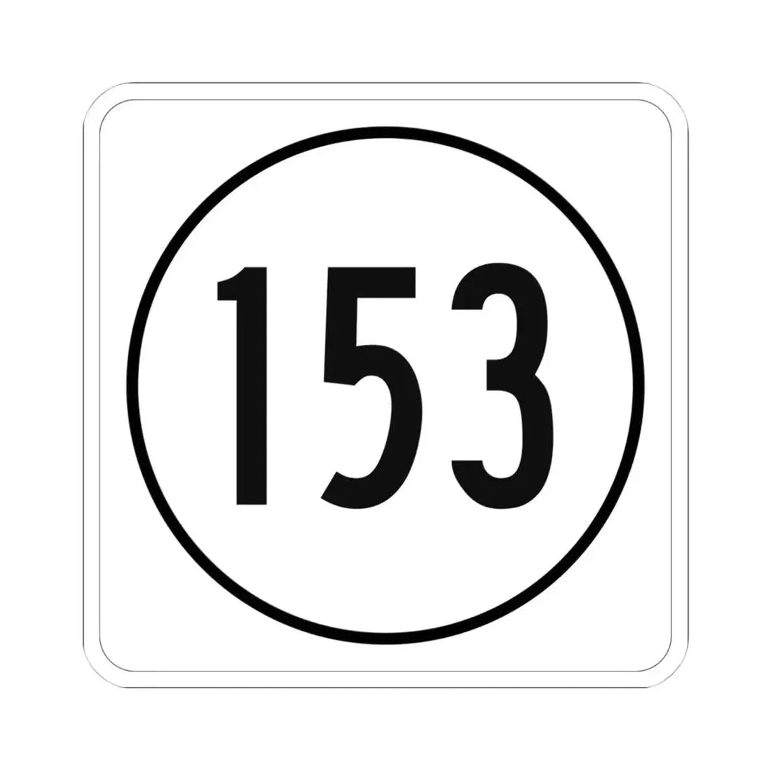 Iowa 153 1948 (Iowa) (Road Sign) STICKER Vinyl Kiss-Cut Decal 4 Inch White - The Sticker Space