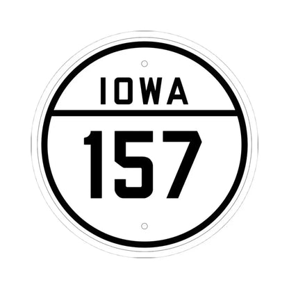 Iowa 157 1926 (Iowa) (Road Sign) STICKER Vinyl Kiss-Cut Decal 4 Inch White - The Sticker Space