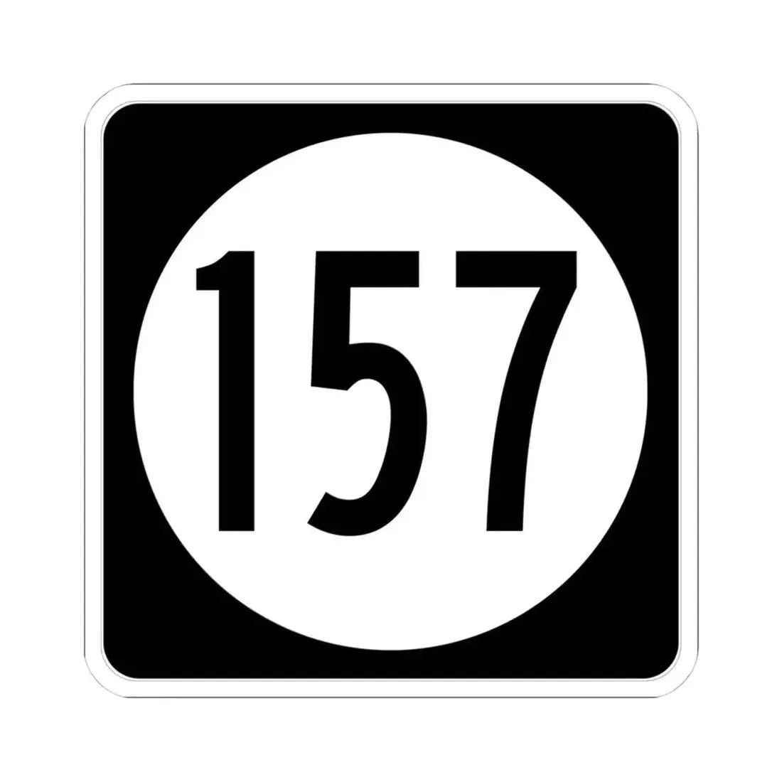Iowa 157 (Iowa) (Road Sign) STICKER Vinyl Kiss-Cut Decal 4 Inch White - The Sticker Space