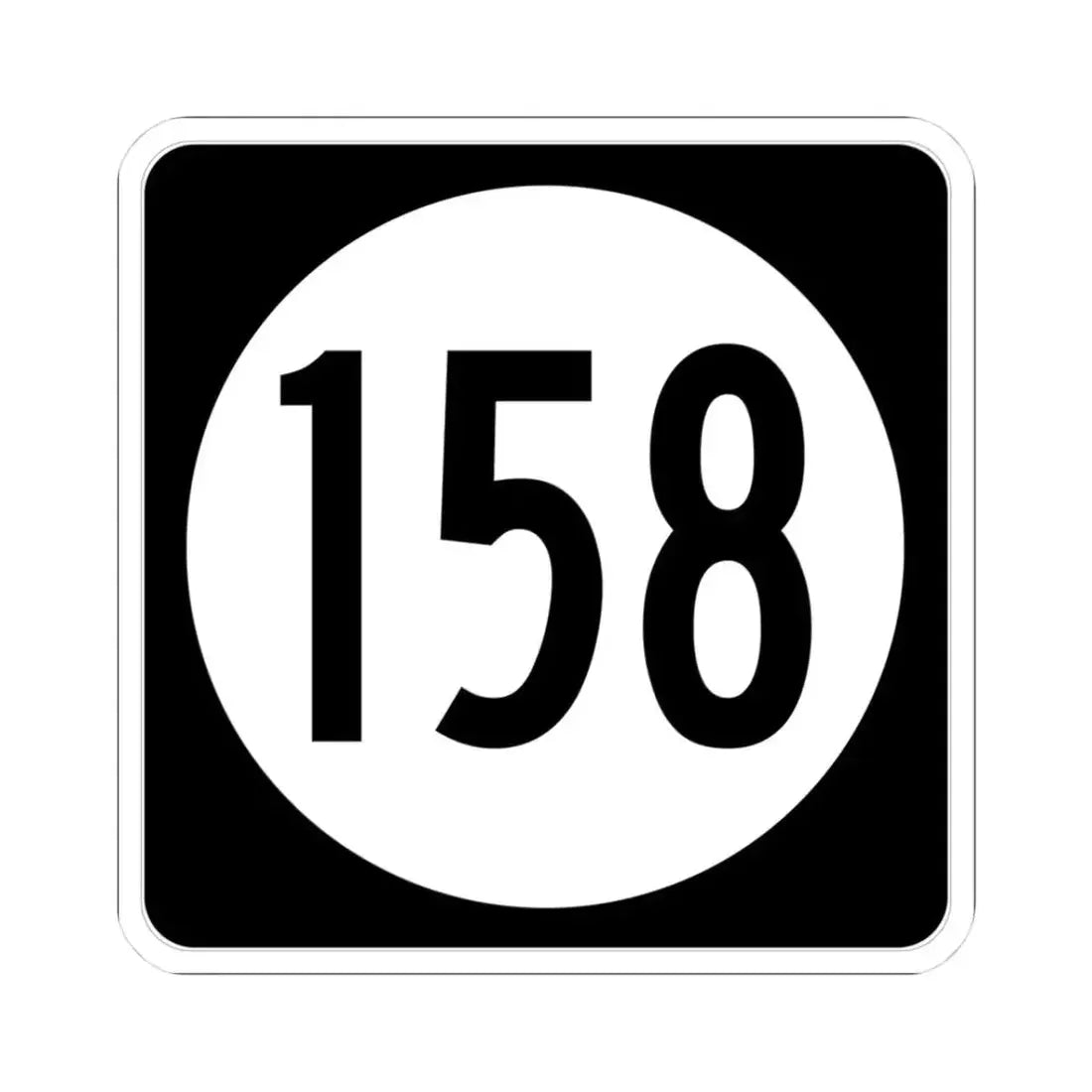 Iowa 158 (Iowa) (Road Sign) STICKER Vinyl Kiss-Cut Decal 3 Inch White - The Sticker Space