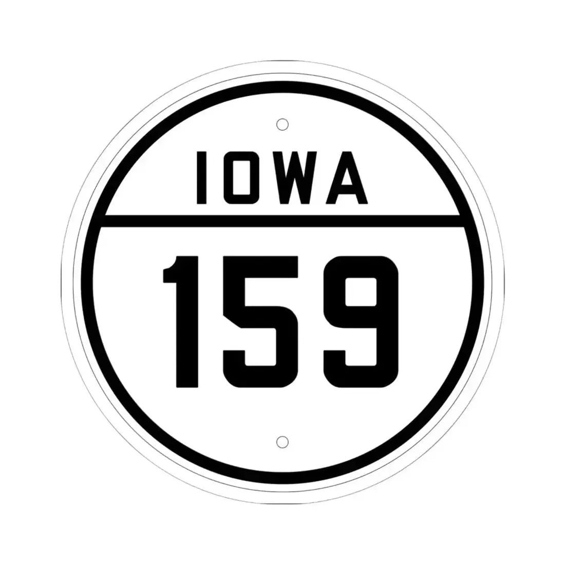 Iowa 159 1926 (Iowa) (Road Sign) STICKER Vinyl Kiss-Cut Decal 6 Inch White - The Sticker Space
