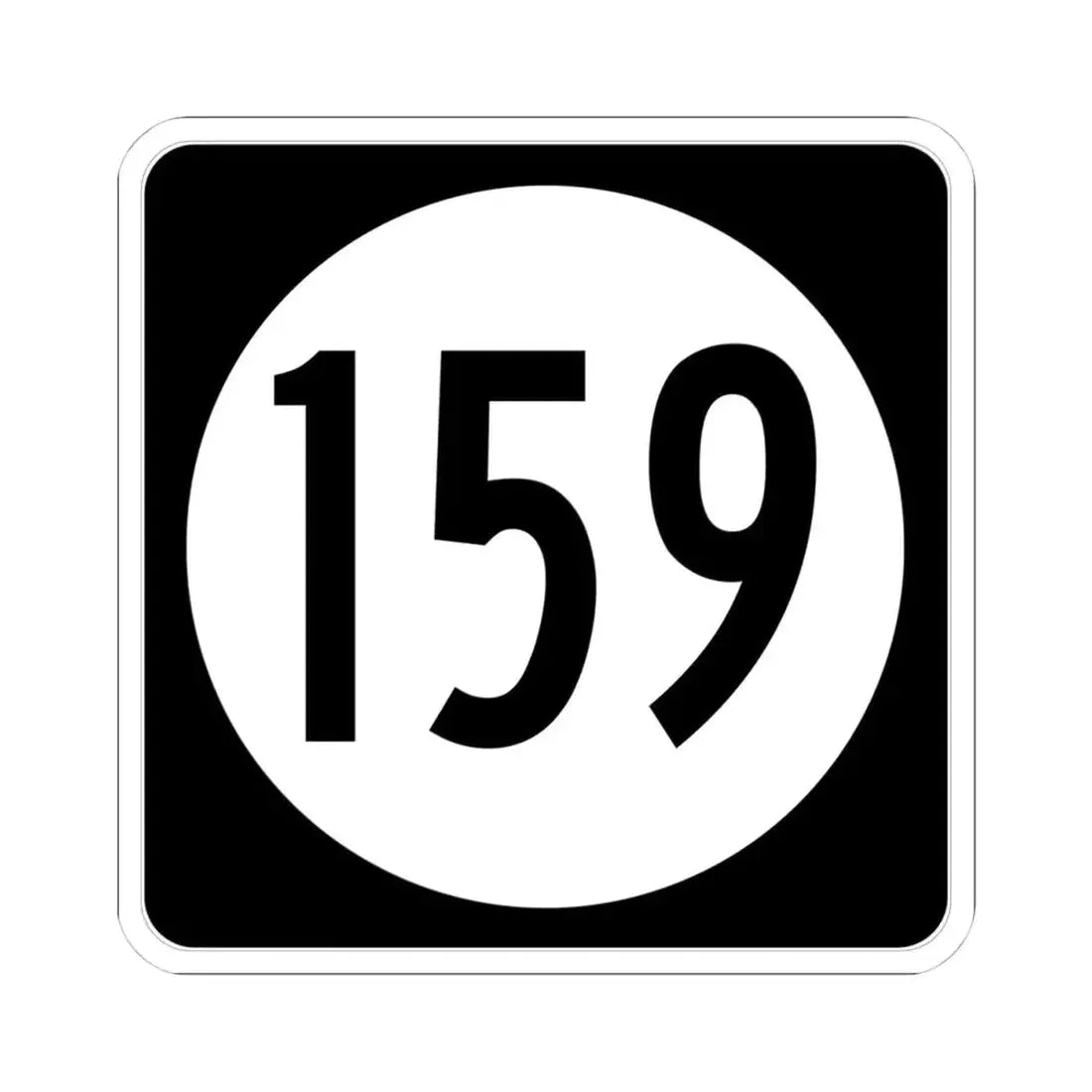 Iowa 159 (Iowa) (Road Sign) STICKER Vinyl Kiss-Cut Decal 4 Inch White - The Sticker Space