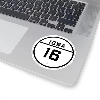 Iowa 16 1926 (Iowa) (Road Sign) STICKER Vinyl Kiss-Cut Decal - The Sticker Space
