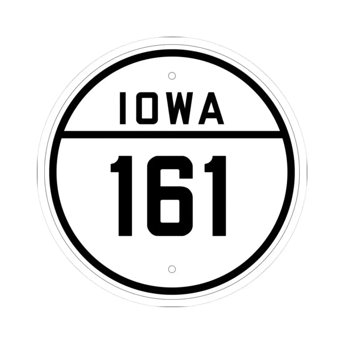 Iowa 161 1926 (Iowa) (Road Sign) STICKER Vinyl Kiss-Cut Decal 3 Inch White - The Sticker Space