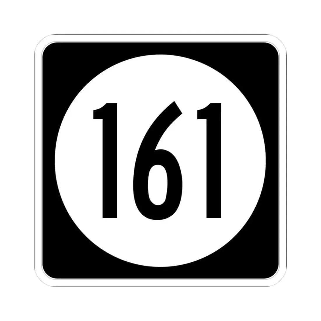 Iowa 161 (Iowa) (Road Sign) STICKER Vinyl Kiss-Cut Decal 3 Inch White - The Sticker Space