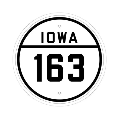Iowa 163 1926 (Iowa) (Road Sign) STICKER Vinyl Kiss-Cut Decal 6 Inch White - The Sticker Space