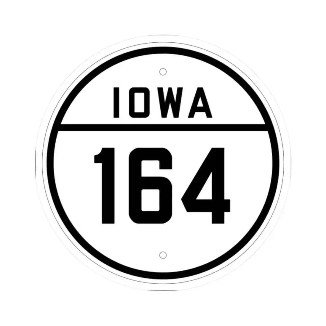 Iowa 164 1926 (Iowa) (Road Sign) STICKER Vinyl Kiss-Cut Decal 2 Inch White - The Sticker Space