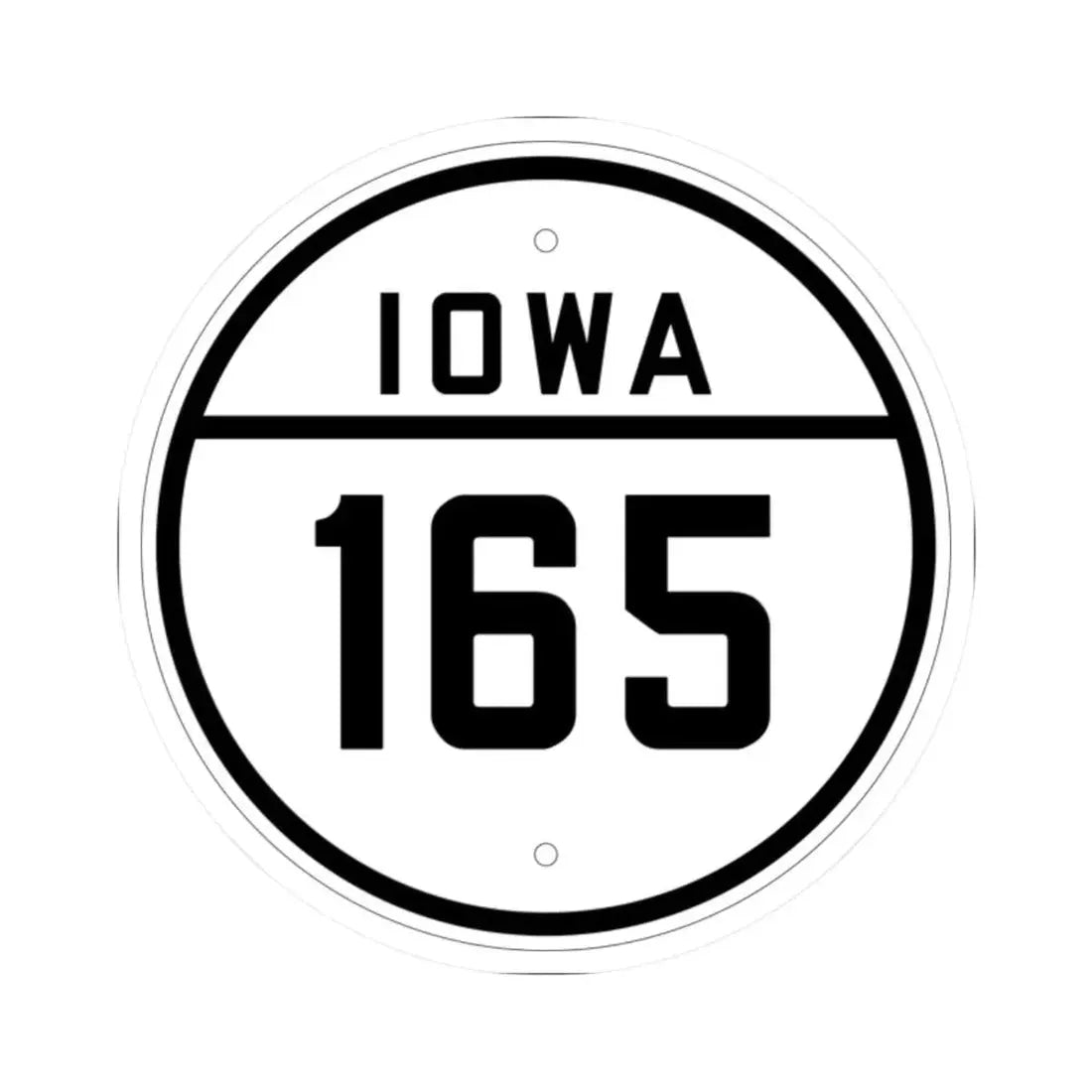 Iowa 165 1926 (Iowa) (Road Sign) STICKER Vinyl Kiss-Cut Decal - The Sticker Space