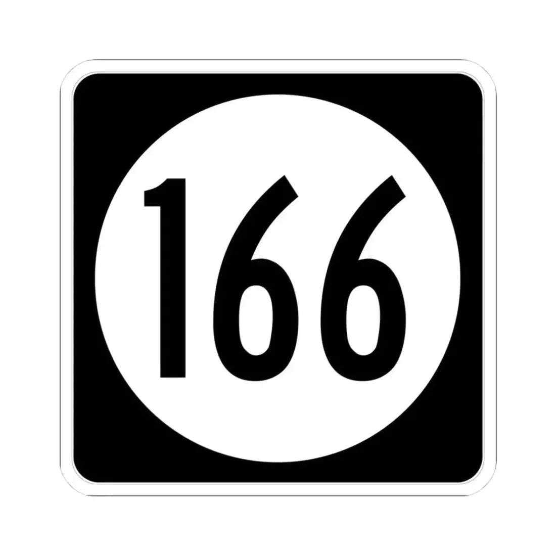 Iowa 166 (Iowa) (Road Sign) STICKER Vinyl Kiss-Cut Decal 3 Inch White - The Sticker Space
