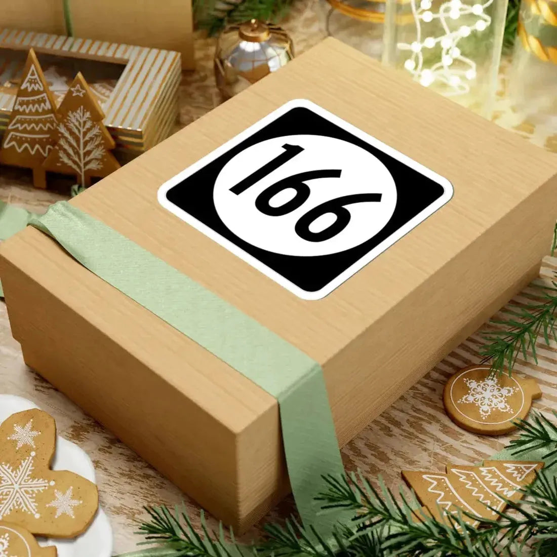 Iowa 166 (Iowa) (Road Sign) STICKER Vinyl Kiss-Cut Decal - The Sticker Space