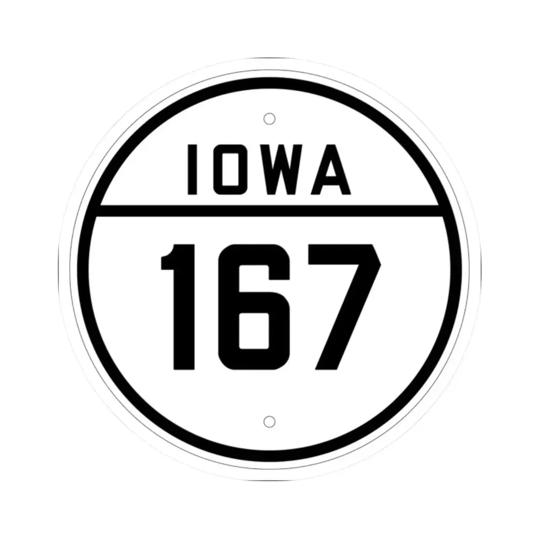 Iowa 167 1926 (Iowa) (Road Sign) STICKER Vinyl Kiss-Cut Decal - The Sticker Space