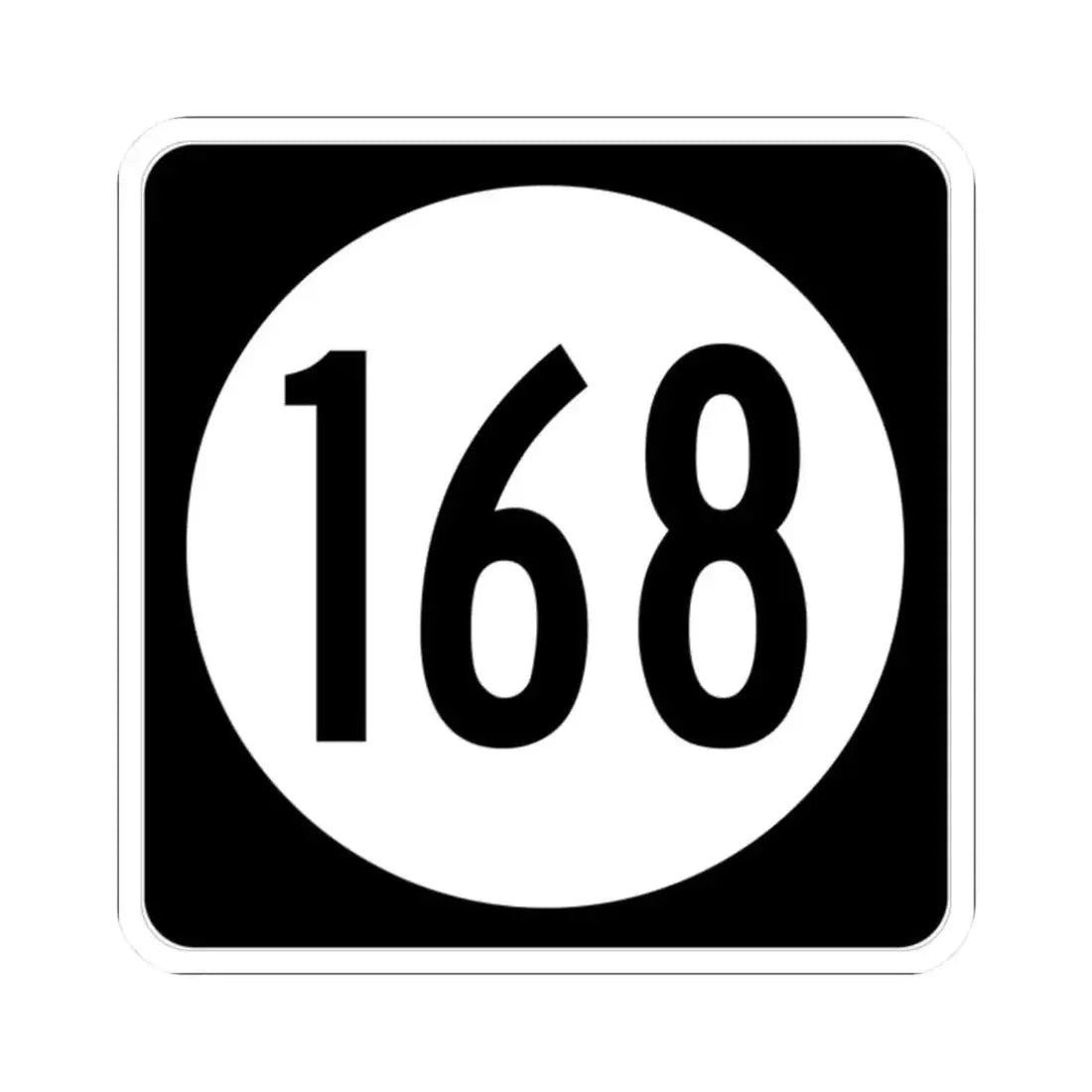 Iowa 168 (Iowa) (Road Sign) STICKER Vinyl Kiss-Cut Decal 2 Inch White - The Sticker Space