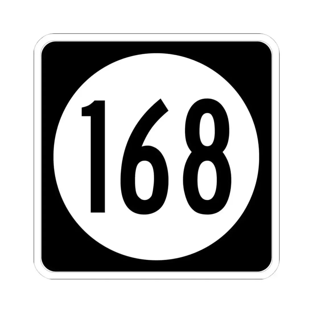 Iowa 168 (Iowa) (Road Sign) STICKER Vinyl Kiss-Cut Decal 4 Inch White - The Sticker Space