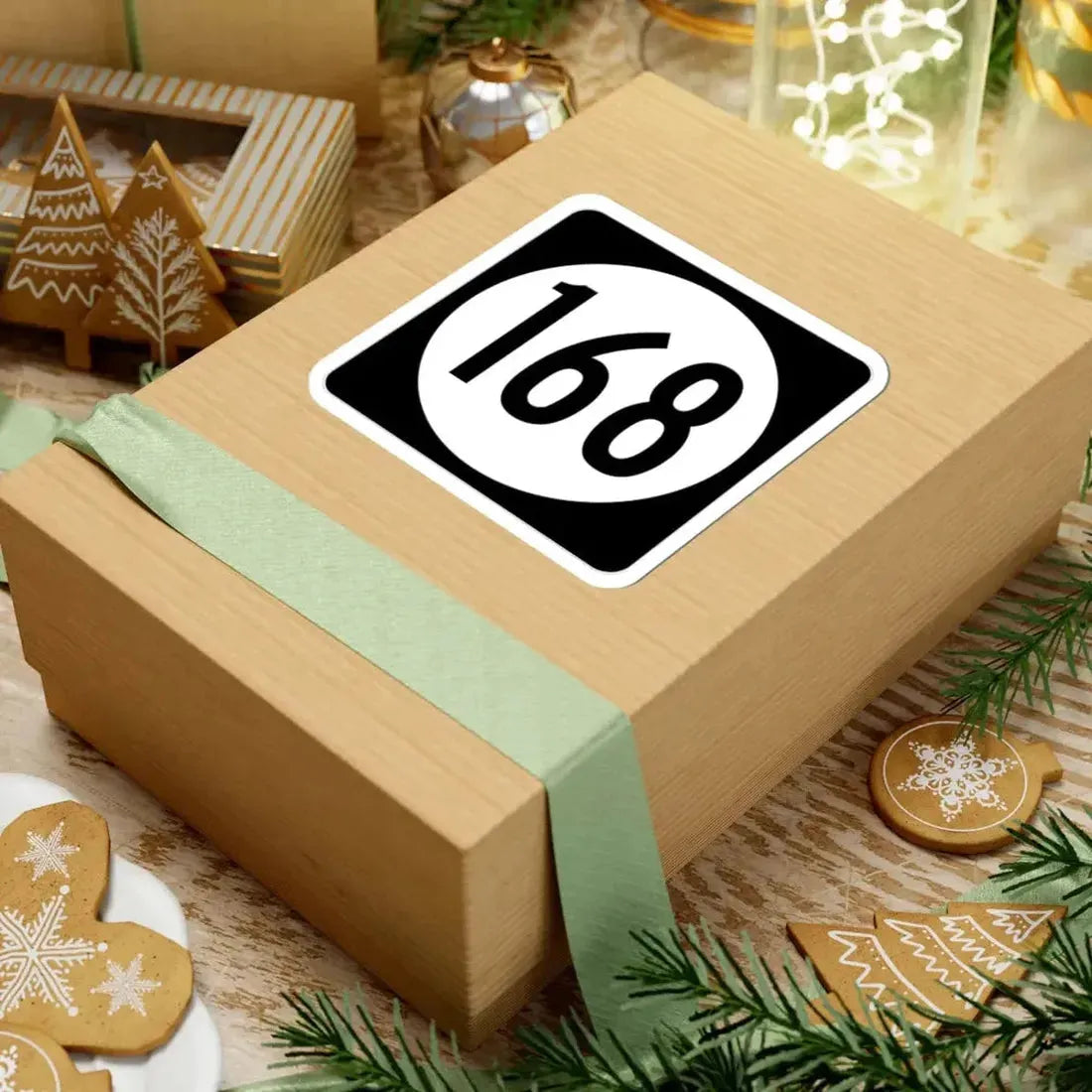 Iowa 168 (Iowa) (Road Sign) STICKER Vinyl Kiss-Cut Decal - The Sticker Space