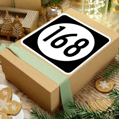 Iowa 168 (Iowa) (Road Sign) STICKER Vinyl Kiss-Cut Decal - The Sticker Space