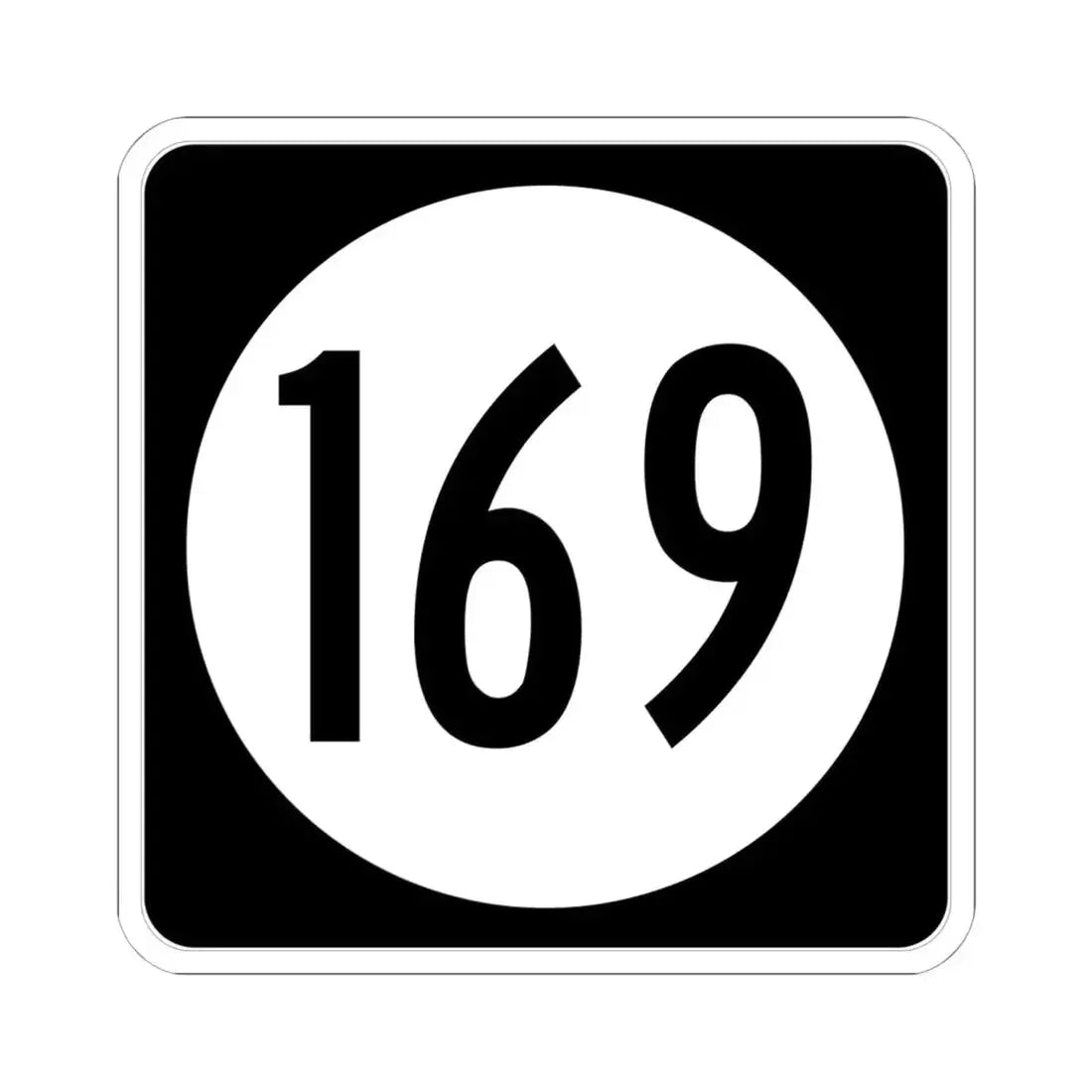 Iowa 169 (Iowa) (Road Sign) STICKER Vinyl Kiss-Cut Decal 6 Inch White - The Sticker Space
