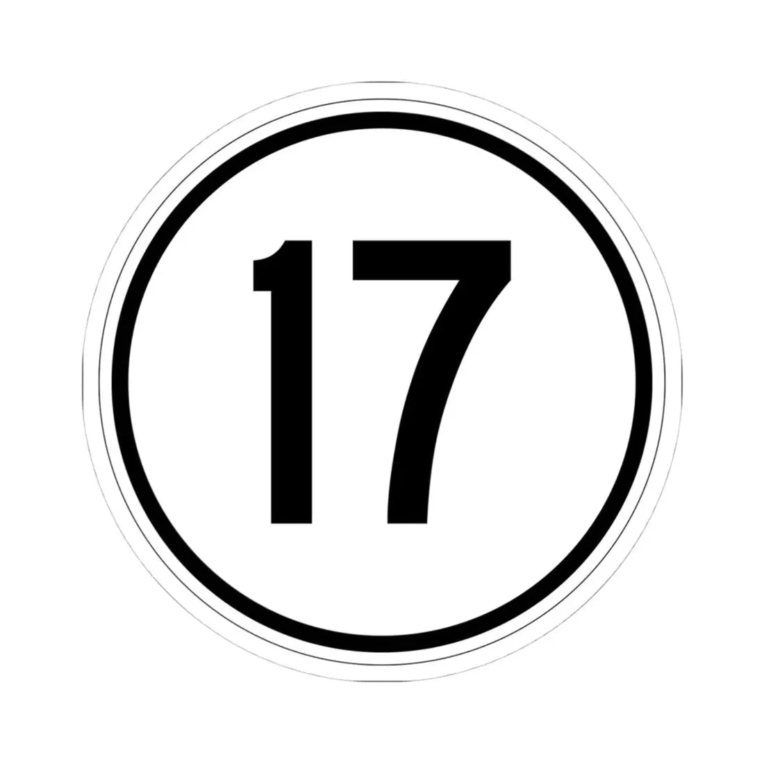 Iowa 17 1950 (Iowa) (Road Sign) STICKER Vinyl Kiss-Cut Decal 4 Inch White - The Sticker Space