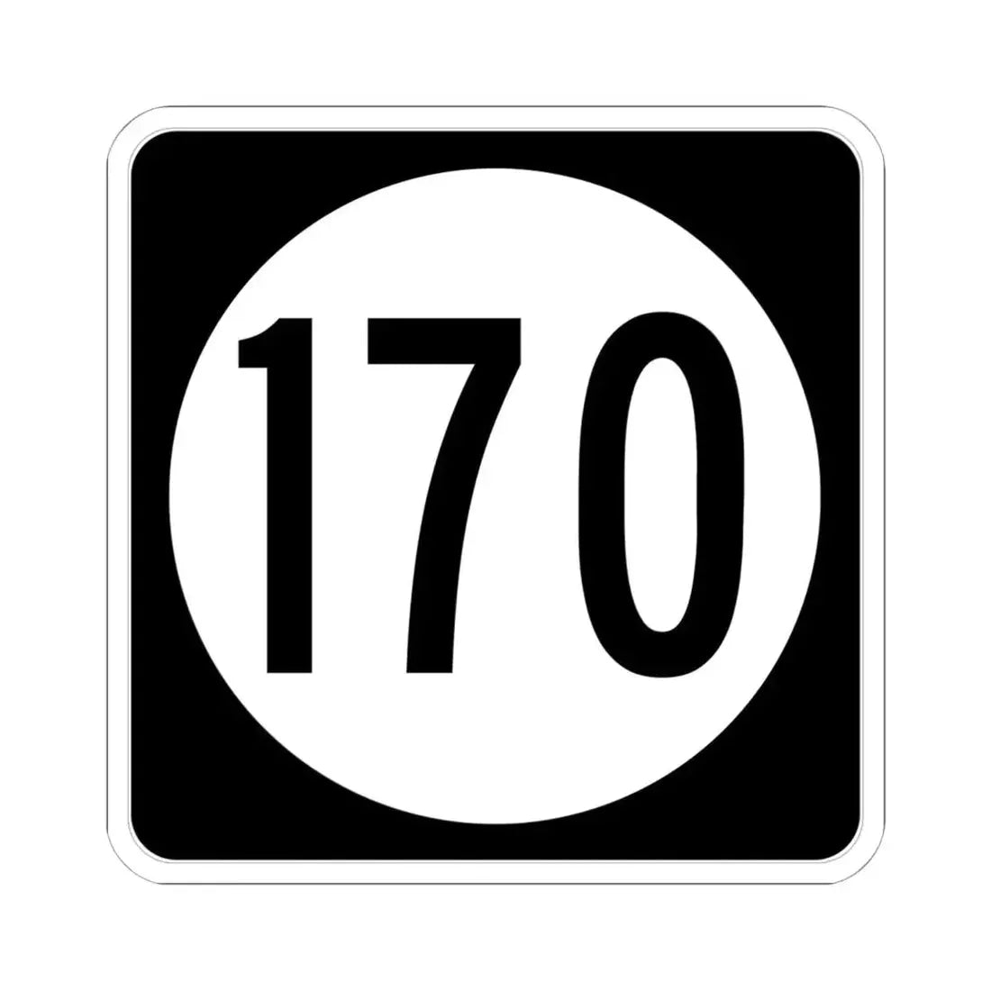 Iowa 170 (Iowa) (Road Sign) STICKER Vinyl Kiss-Cut Decal 6 Inch White - The Sticker Space