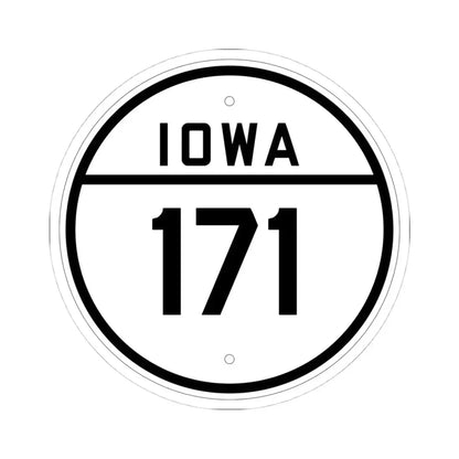 Iowa 171 1926 (Iowa) (Road Sign) STICKER Vinyl Kiss-Cut Decal 4 Inch White - The Sticker Space