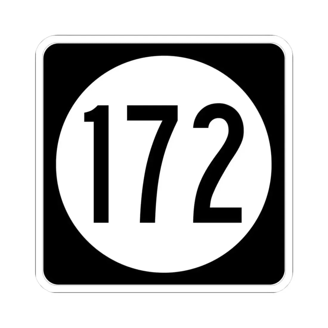 Iowa 172 (Iowa) (Road Sign) STICKER Vinyl Kiss-Cut Decal 3 Inch White - The Sticker Space