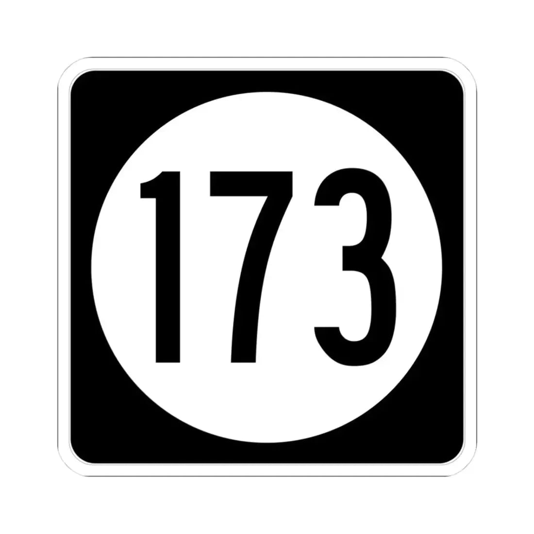 Iowa 173 (Iowa) (Road Sign) STICKER Vinyl Kiss-Cut Decal 3 Inch White - The Sticker Space