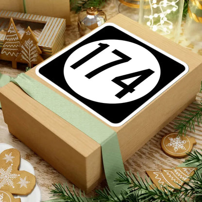 Iowa 174 (Iowa) (Road Sign) STICKER Vinyl Kiss-Cut Decal - The Sticker Space