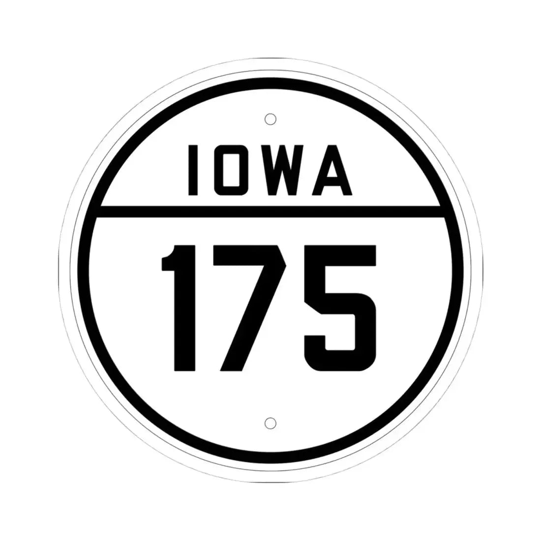 Iowa 175 1926 (Iowa) (Road Sign) STICKER Vinyl Kiss-Cut Decal 4 Inch White - The Sticker Space