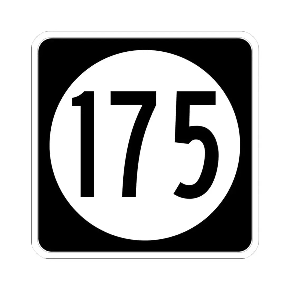 Iowa 175 (Iowa) (Road Sign) STICKER Vinyl Kiss-Cut Decal 3 Inch White - The Sticker Space