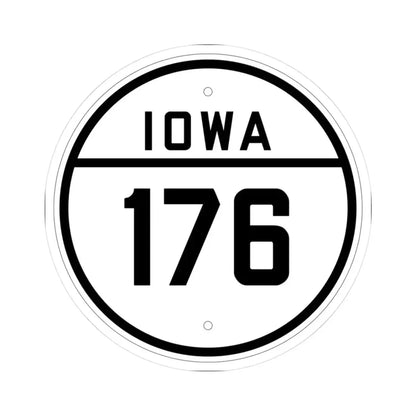 Iowa 176 1926 (Iowa) (Road Sign) STICKER Vinyl Kiss-Cut Decal 3 Inch White - The Sticker Space